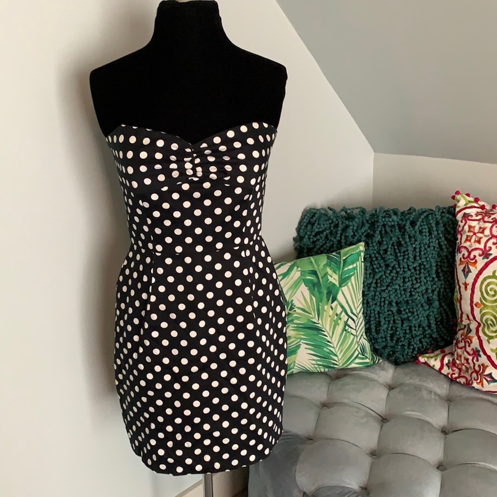 Laundry by Shelli Segal polka dot mini dress